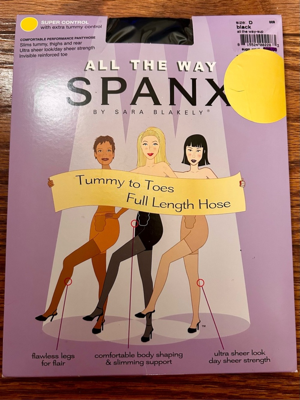 SPANX All The Way Full Length Hose - Black Size D NEW IN PACKAGE